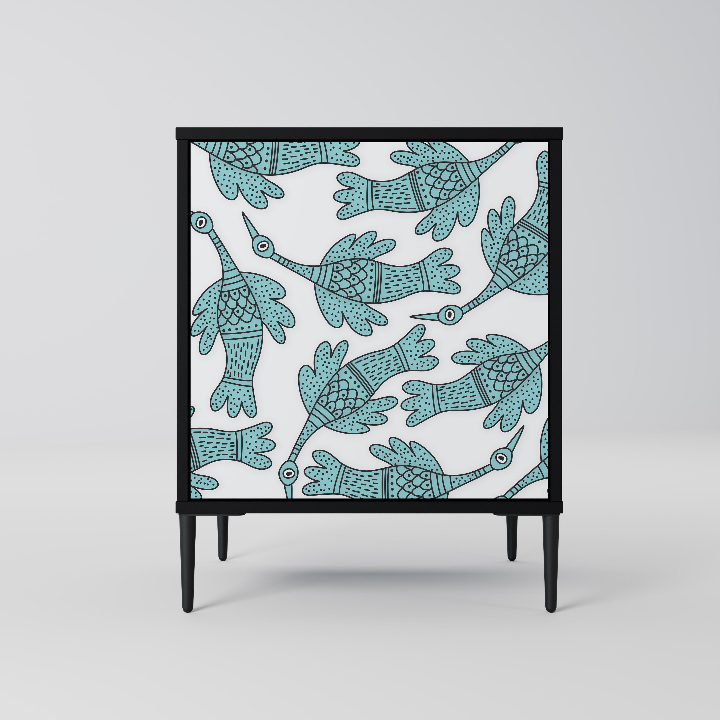 Aparador WATERSPOUT SONGIBIRD de 1 puerta en acabado negro