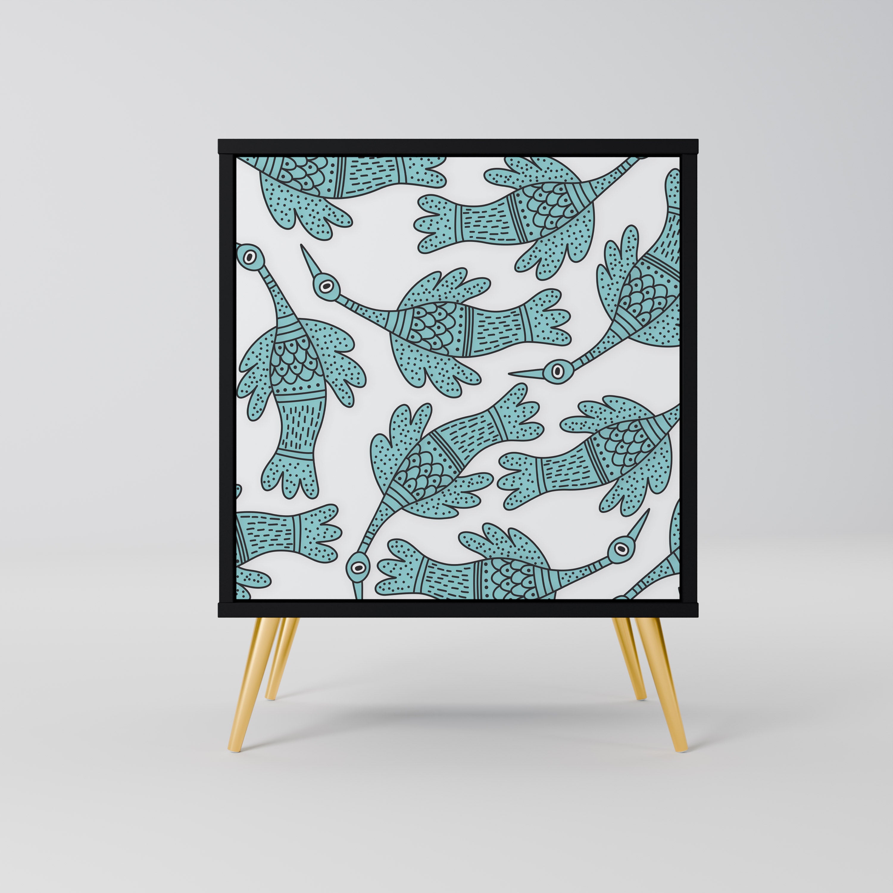 Aparador WATERSPOUT SONGIBIRD de 1 puerta en acabado negro