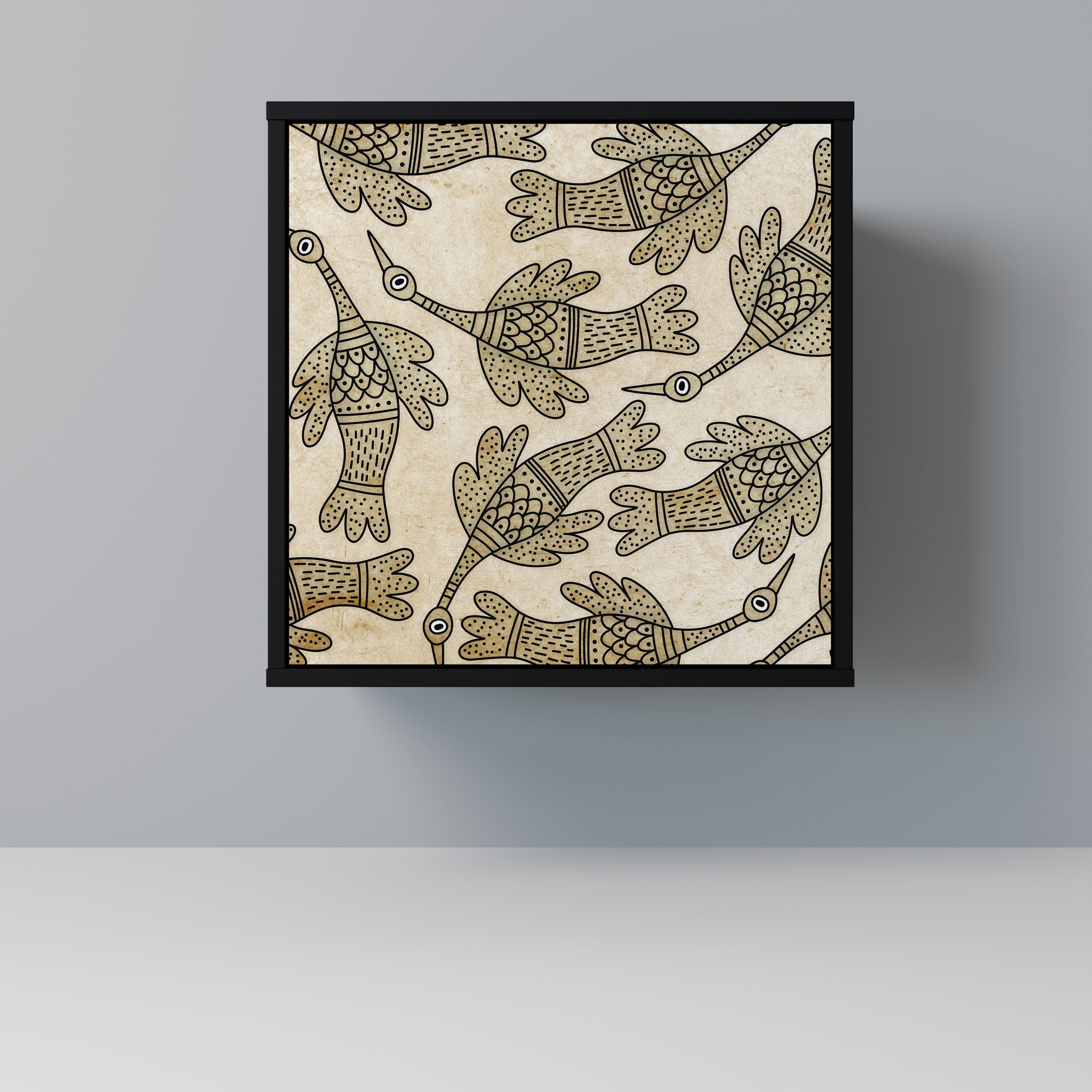 Aparador ALMONDINE SONGBIRD de 1 puerta en acabado negro