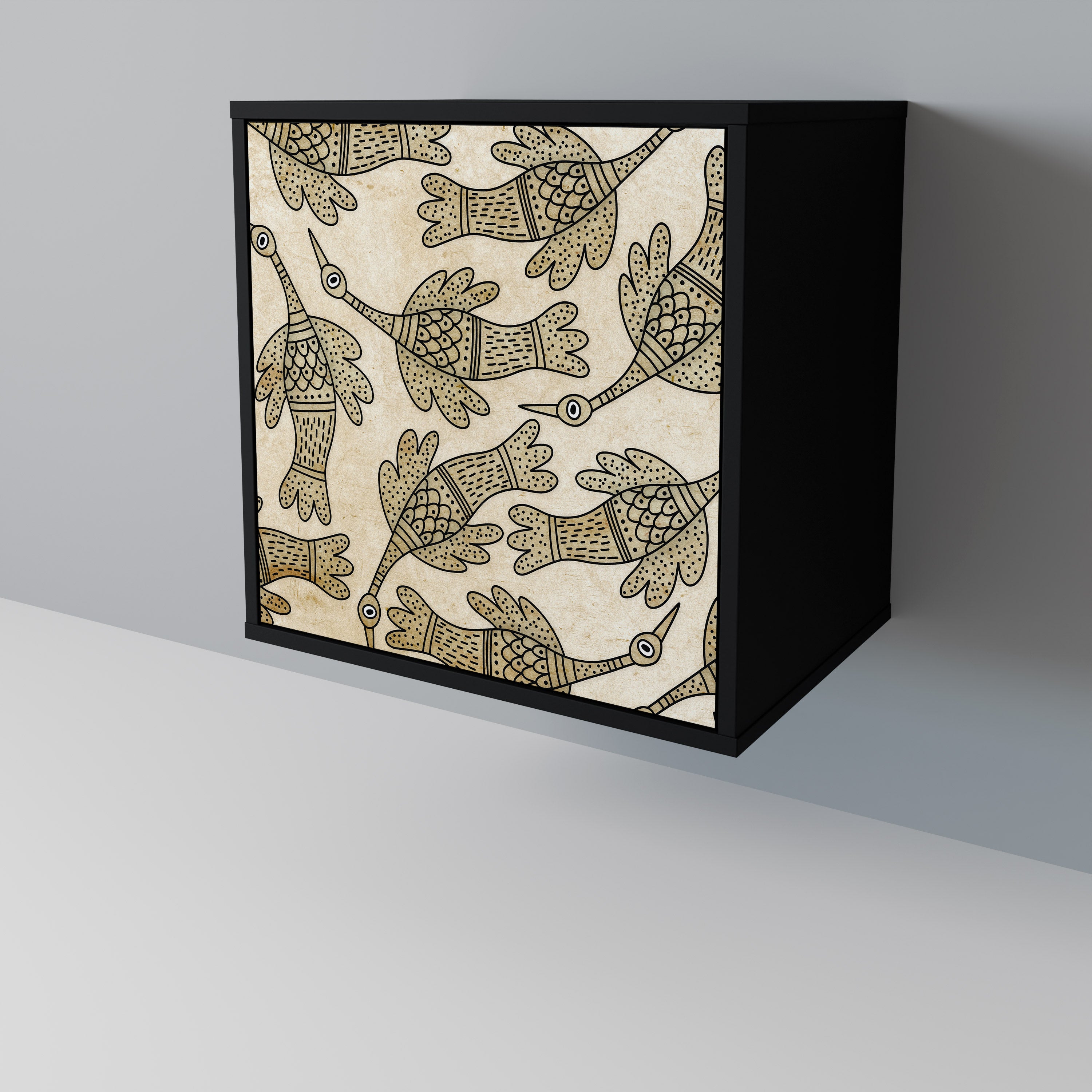 Aparador ALMONDINE SONGBIRD de 1 puerta en acabado negro