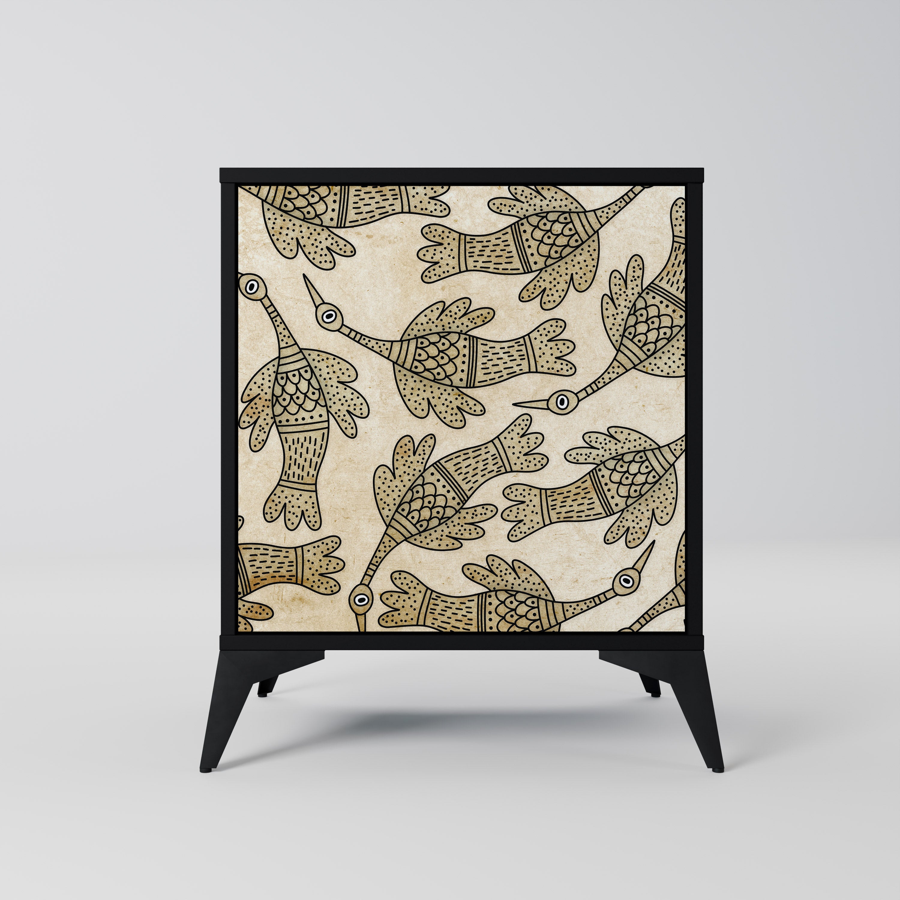 Aparador ALMONDINE SONGBIRD de 1 puerta en acabado negro