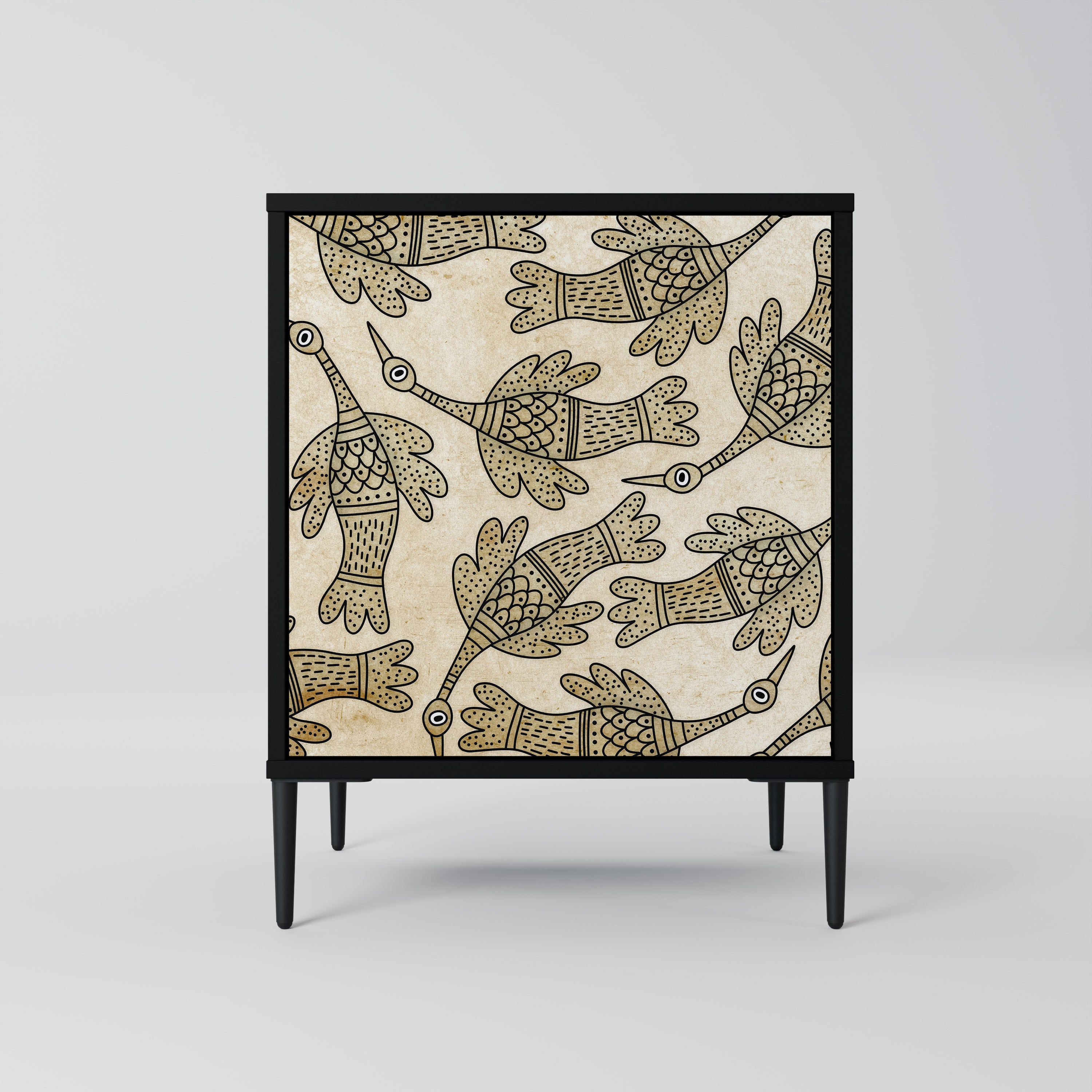 Aparador ALMONDINE SONGBIRD de 1 puerta en acabado negro