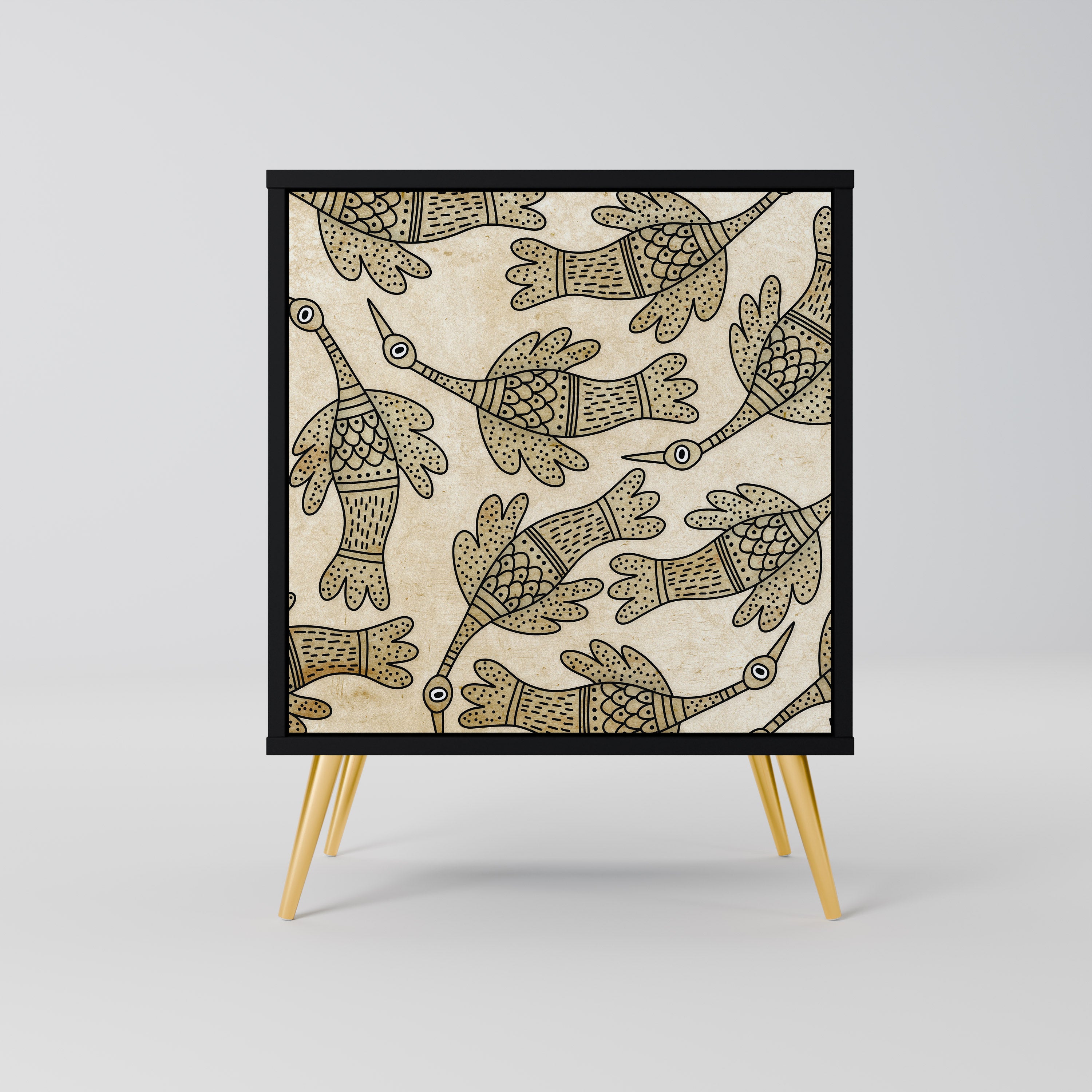 Aparador ALMONDINE SONGBIRD de 1 puerta en acabado negro