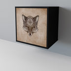 STEAMPUNK CLAN 1-Door Sideboard in Black Finish