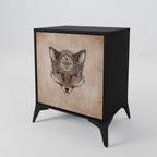 STEAMPUNK CLAN 1-Door Sideboard in Black Finish