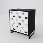 CATS COMPILATION 1-Door Sideboard in Black Finish
