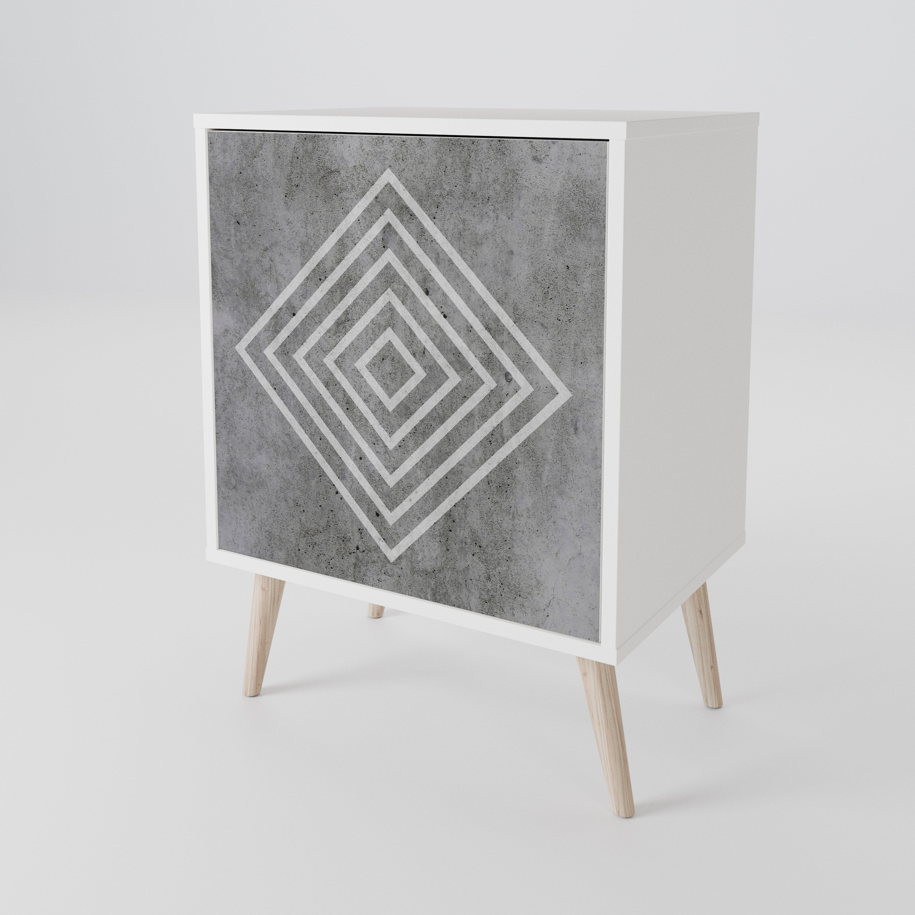 POLYGONAL ARTISTRY Aparador de 1 Puerta