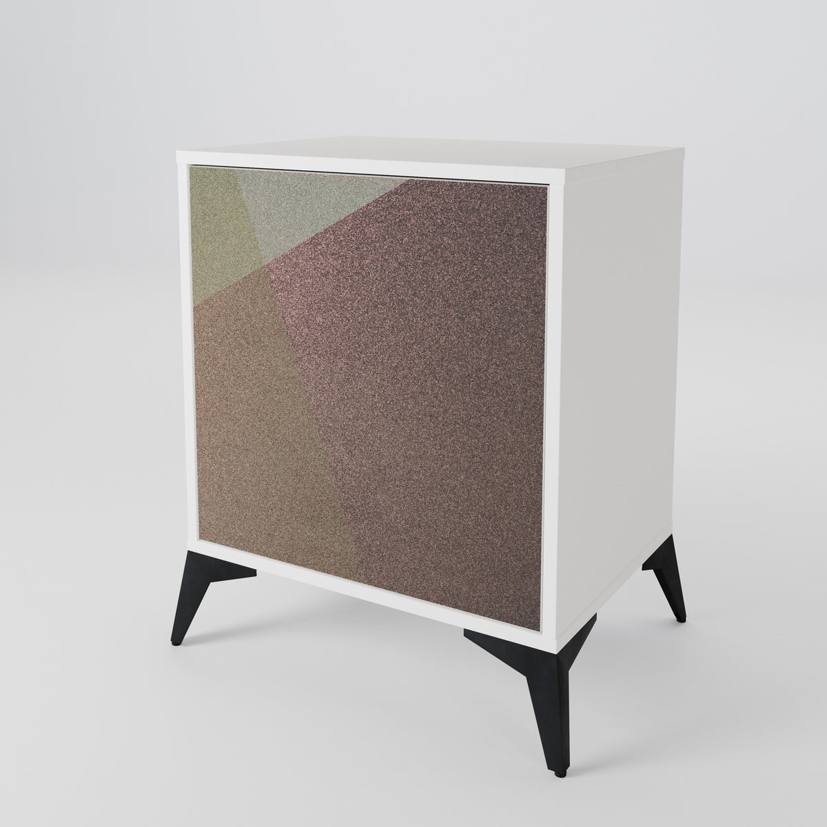BEIGE GEOMETRY Aparador de 1 Puerta