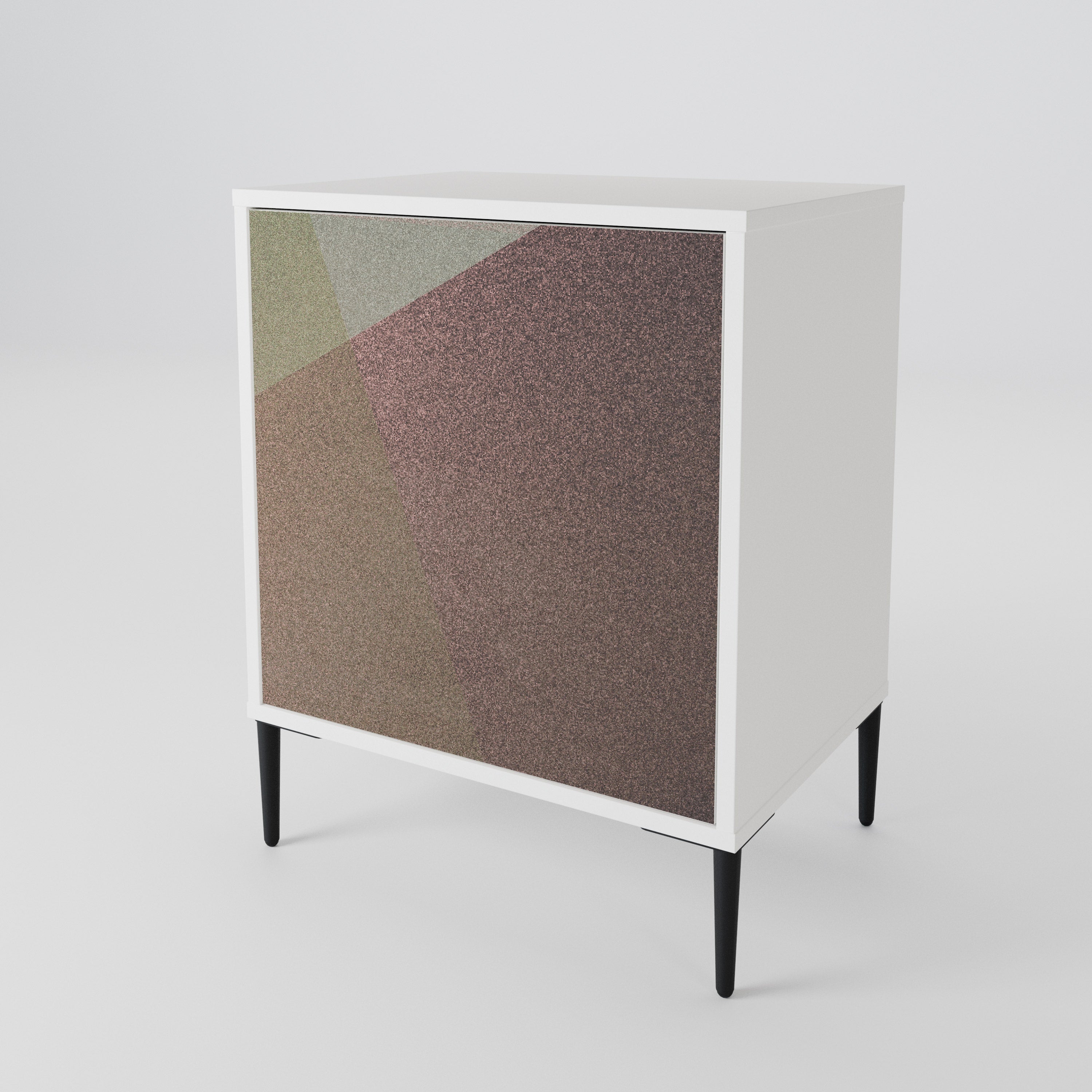 BEIGE GEOMETRY Aparador de 1 Puerta