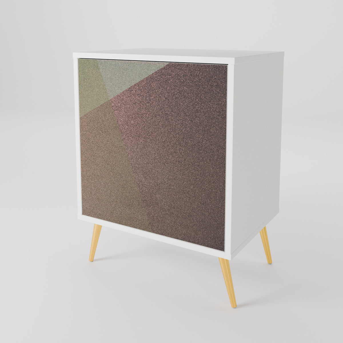 BEIGE GEOMETRY Aparador de 1 Puerta
