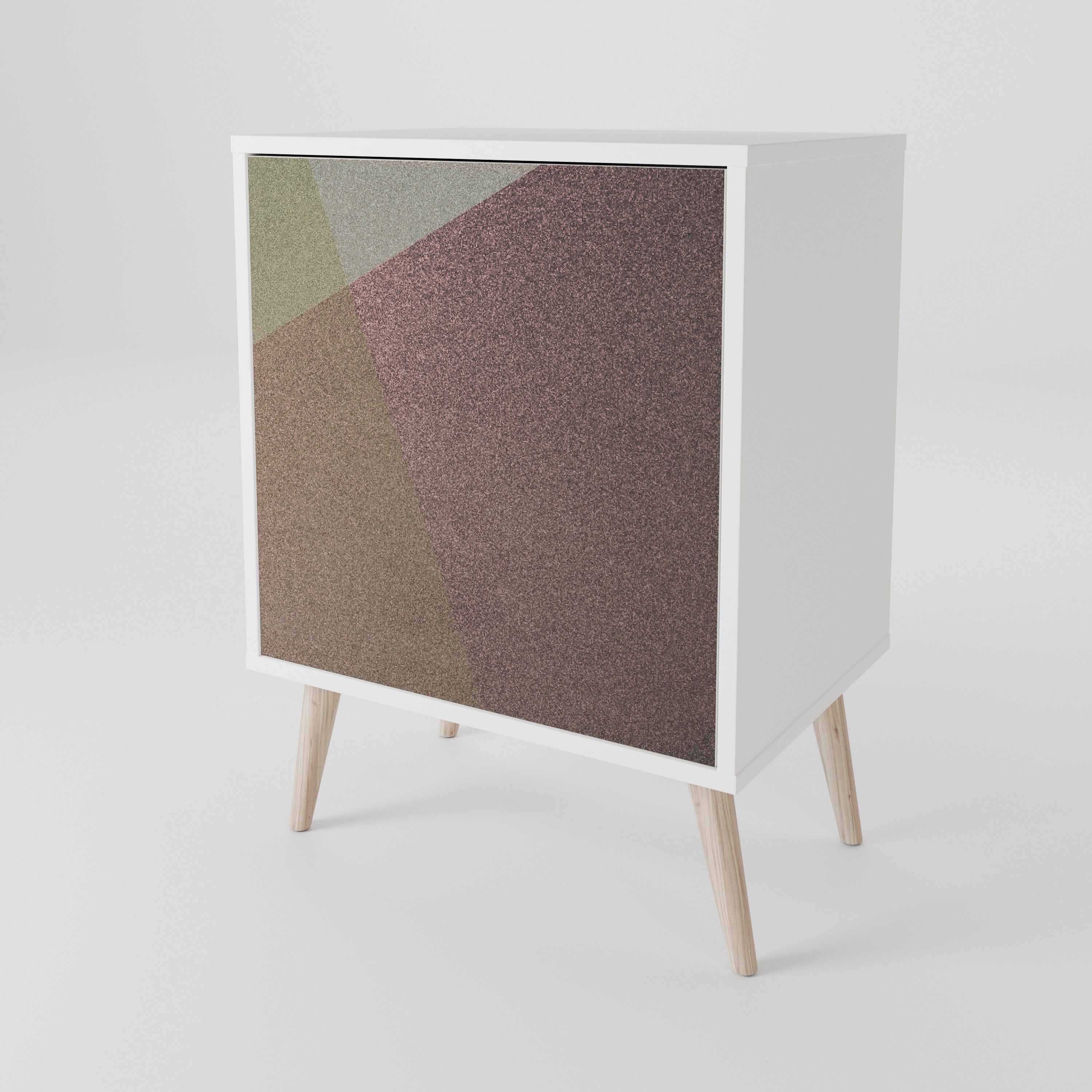 BEIGE GEOMETRY Aparador de 1 Puerta