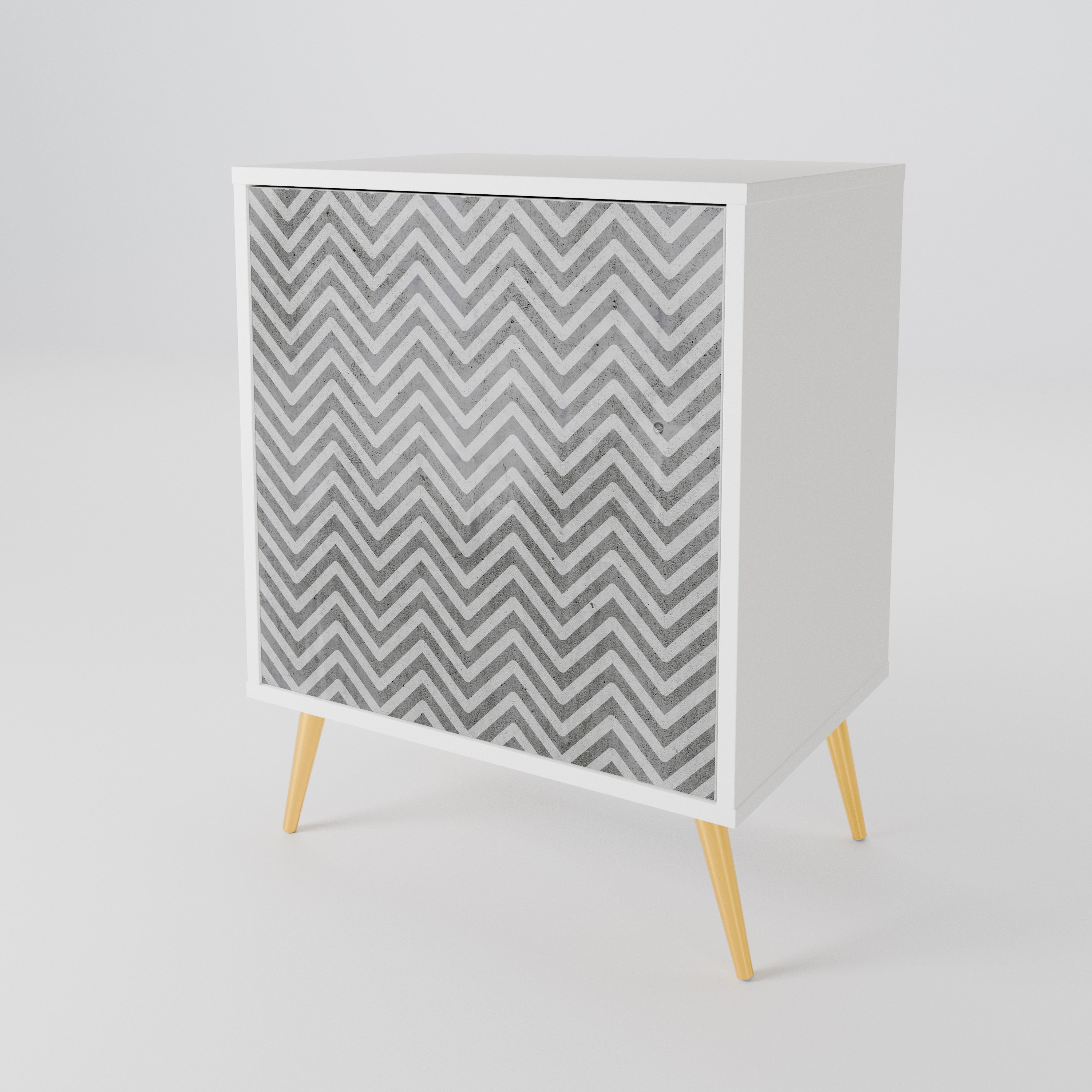 CONCRETE ZIG ZAG Aparador de 1 Puerta