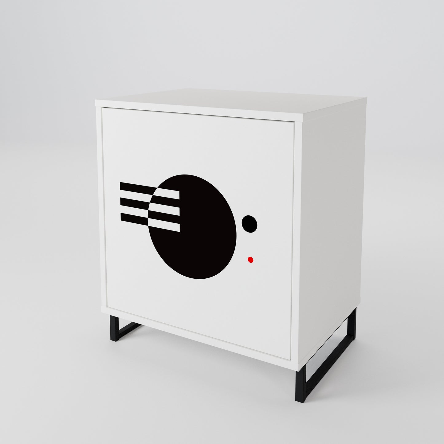 BLACK AND WHITE COMBINATION Aparador de 1 Puerta