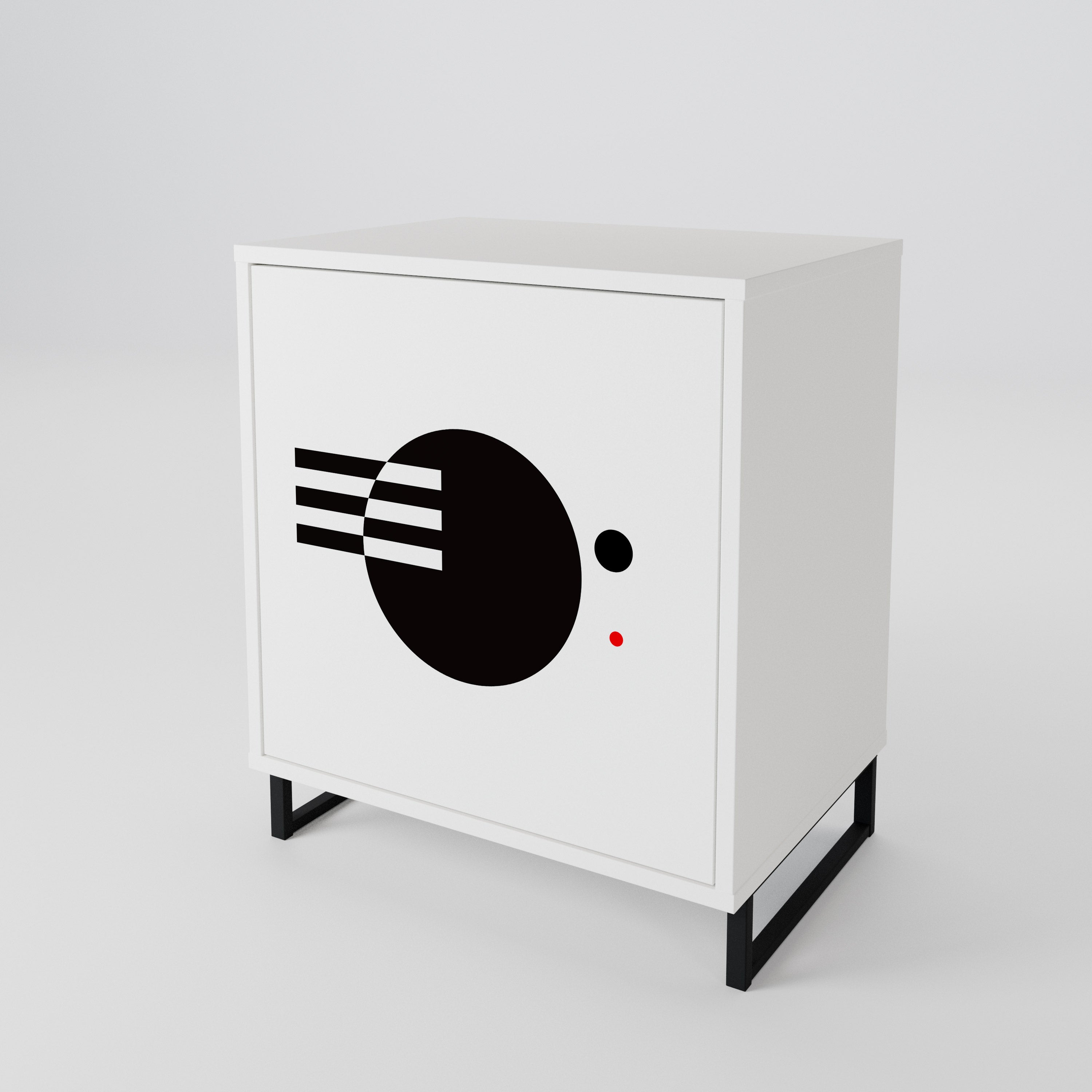 BLACK AND WHITE COMBINATION Aparador de 1 Puerta