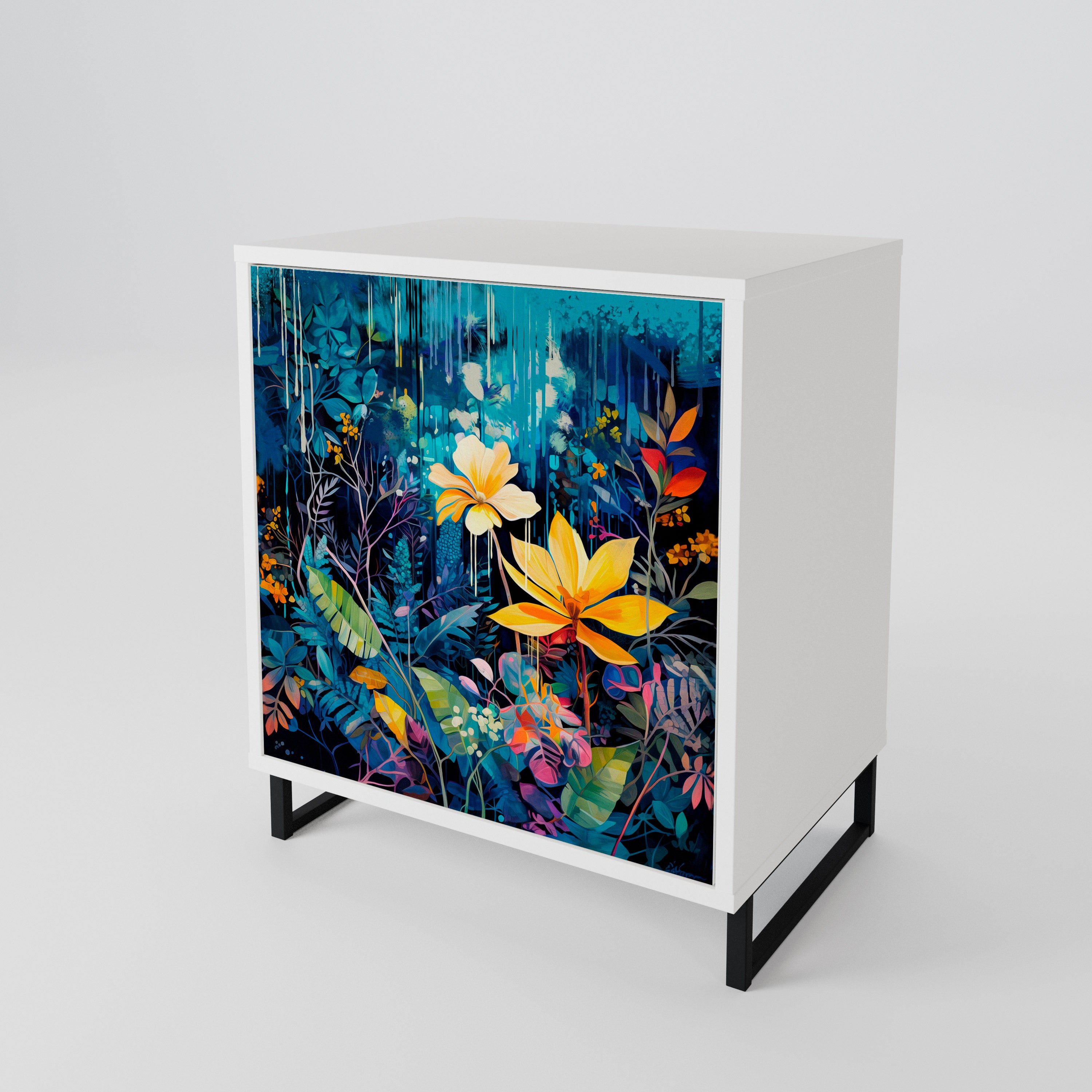 MIDNIGHT BLOSSOM 1-Door Sideboard