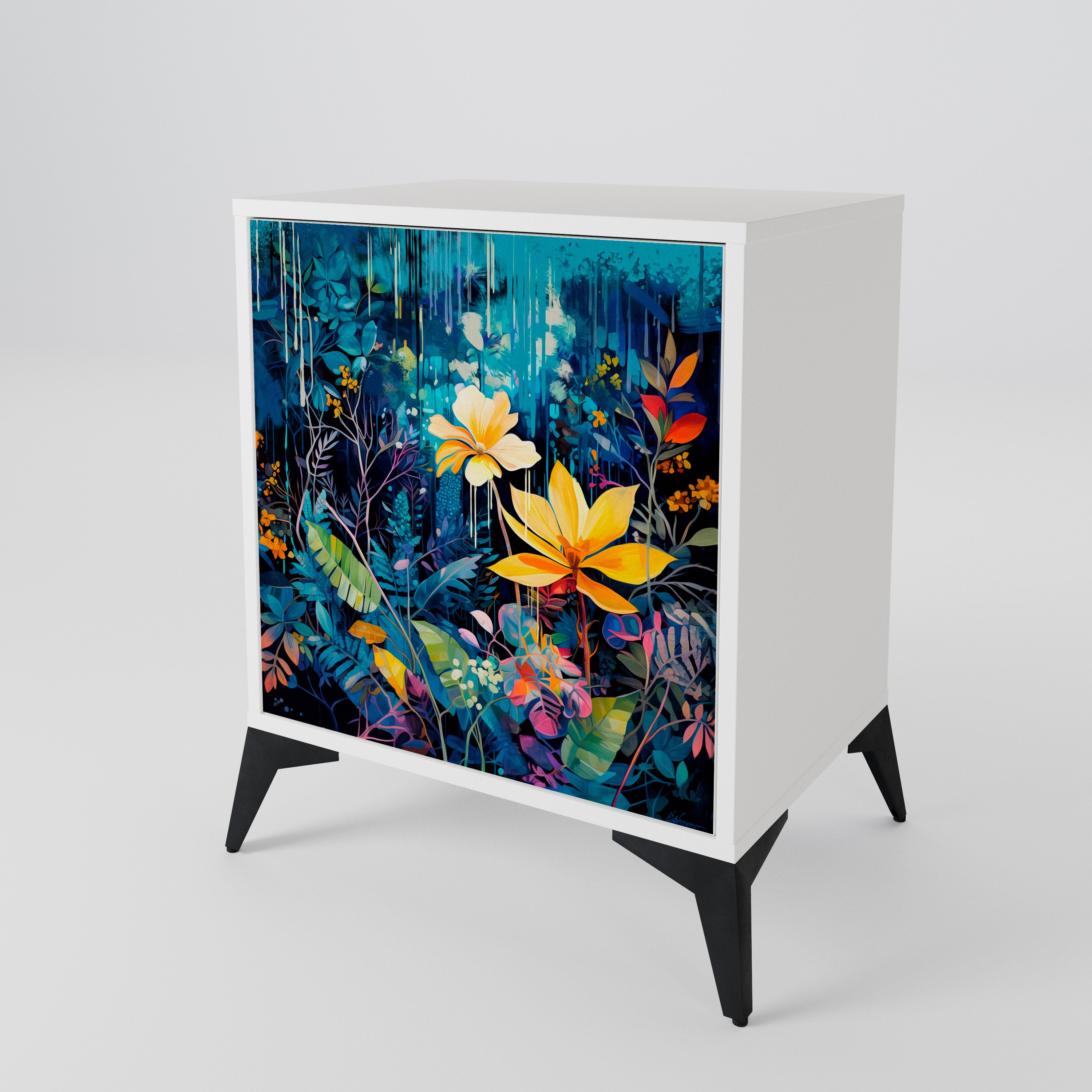 MIDNIGHT BLOSSOM 1-Door Sideboard