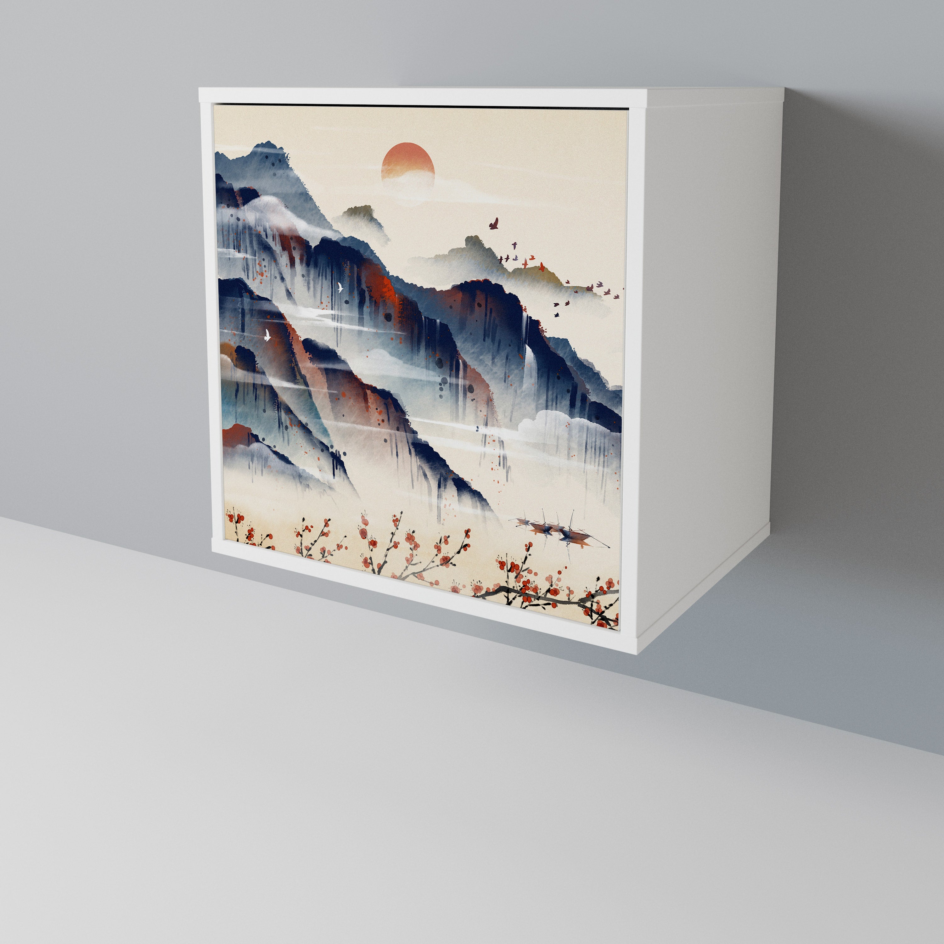 JAPANESE LANDSCAPE 1-Door Sideboard