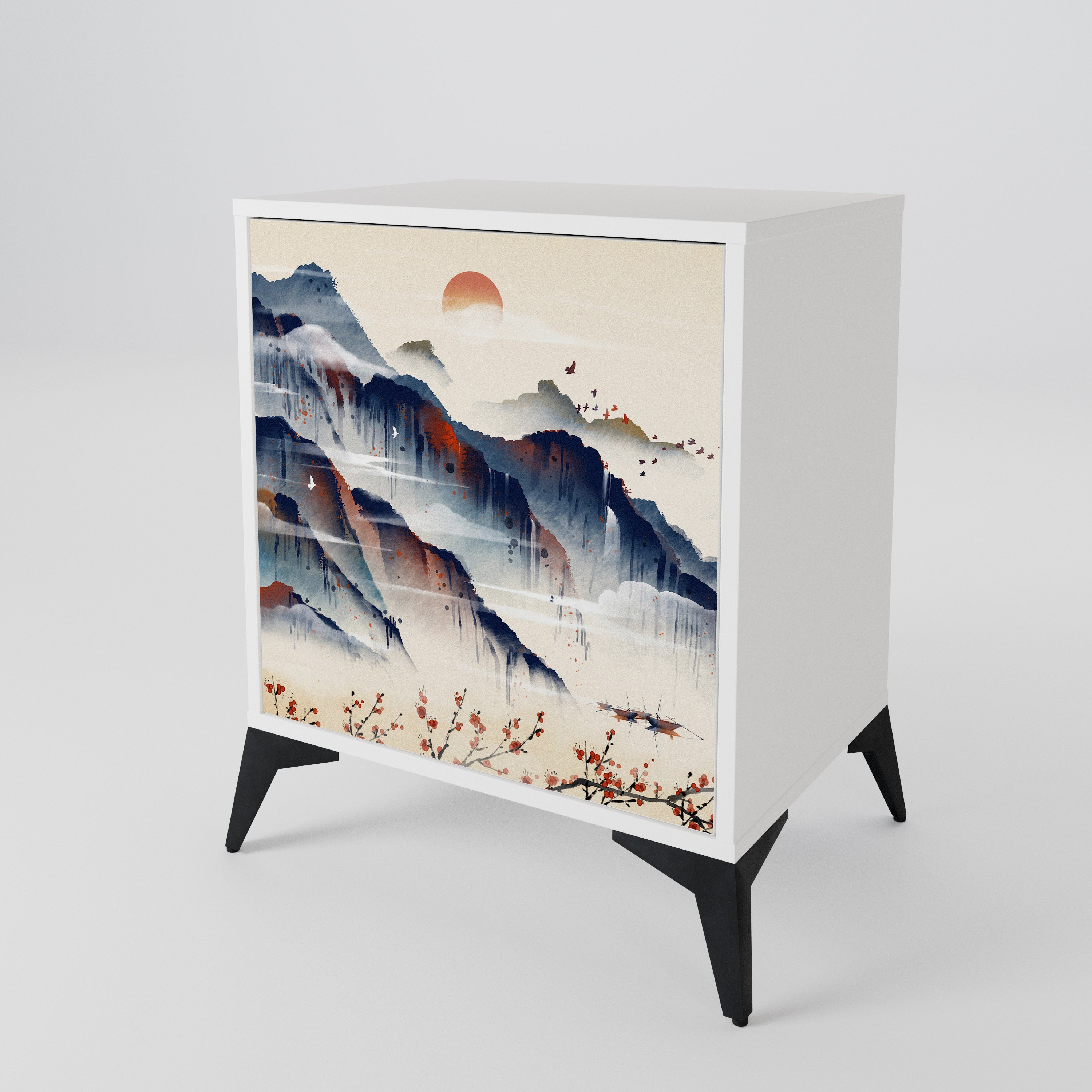 JAPANESE LANDSCAPE 1-Door Sideboard
