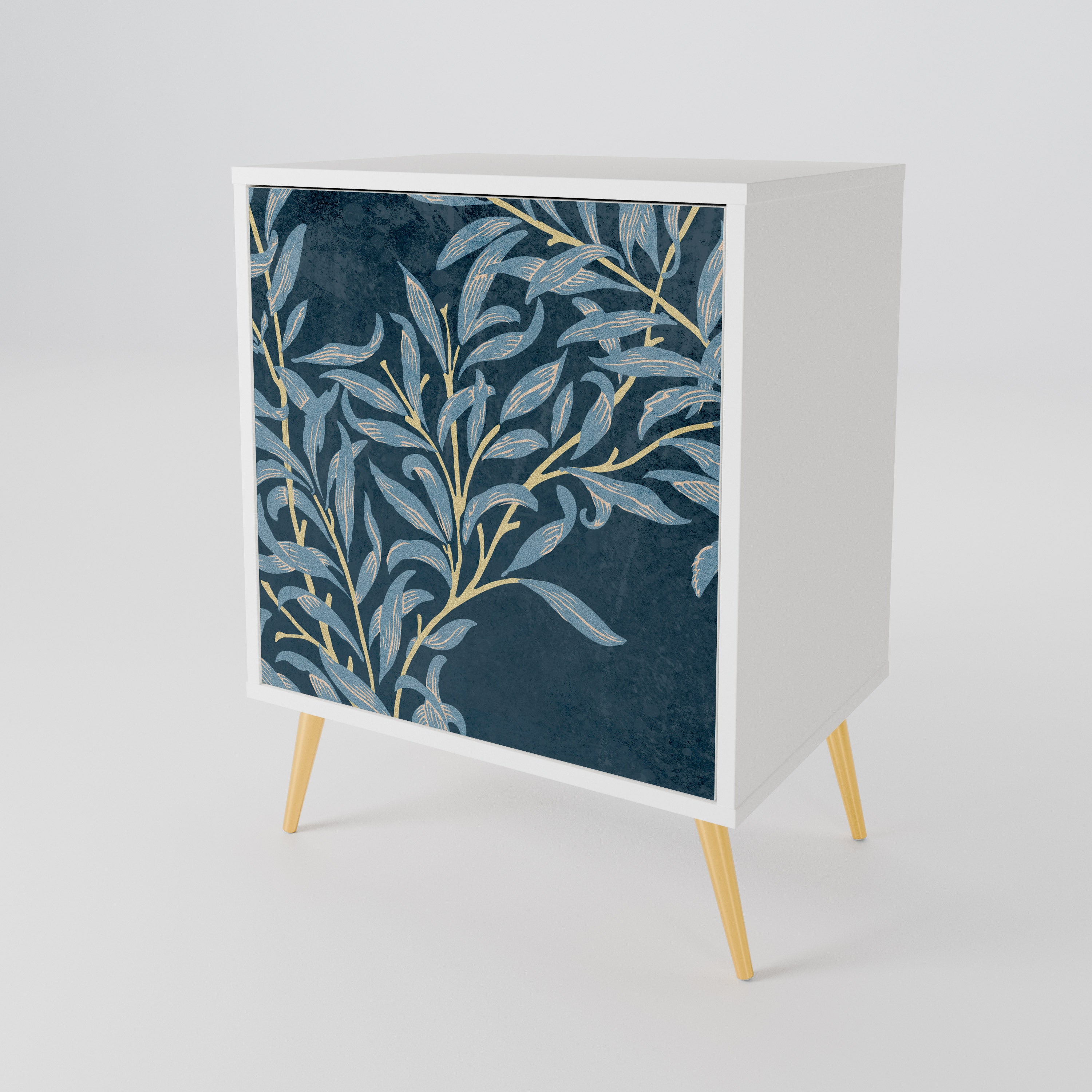 BLUE LEAVES 1-Door Sideboard