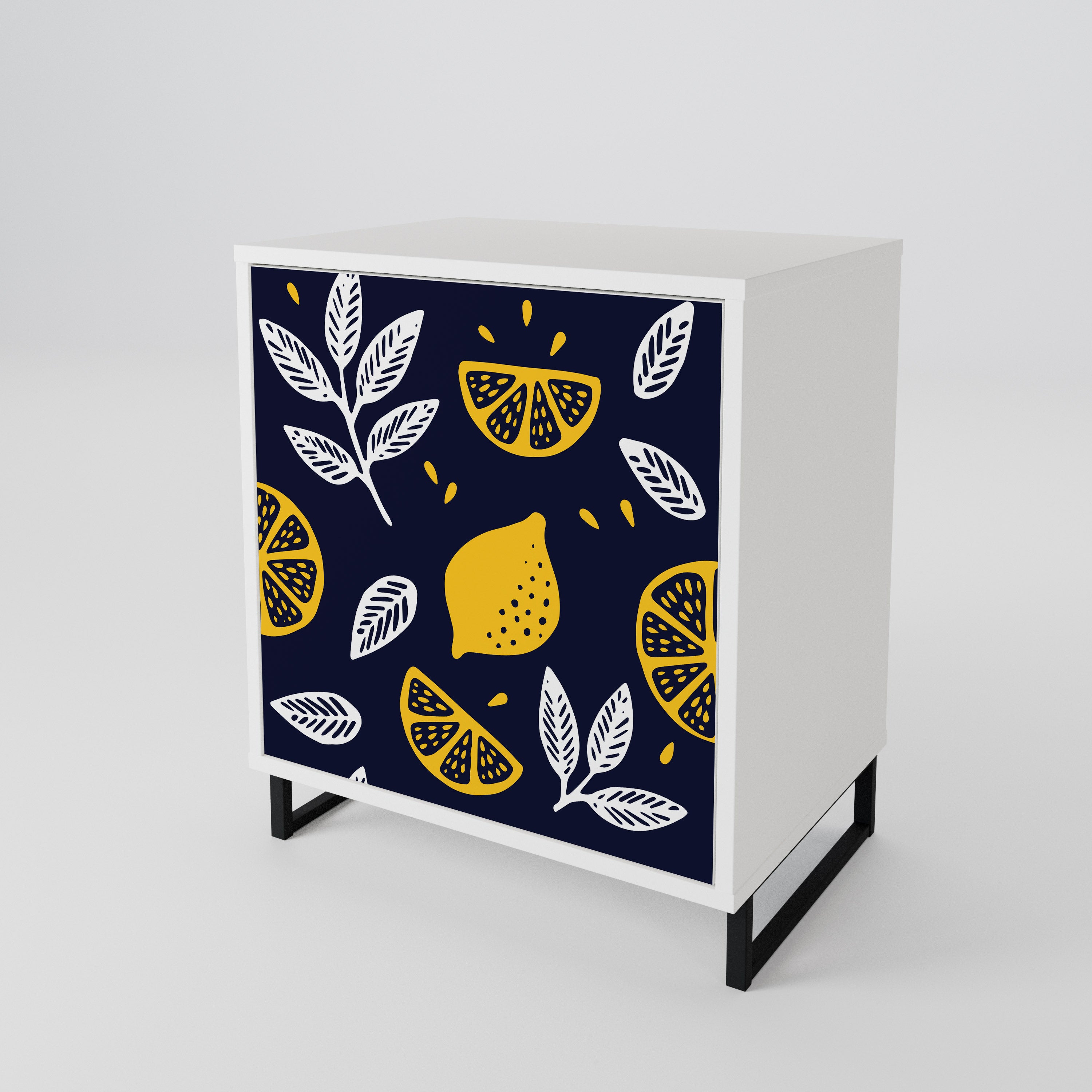 CITRUS BLACK AND WHITE Aparador de 1 Puerta
