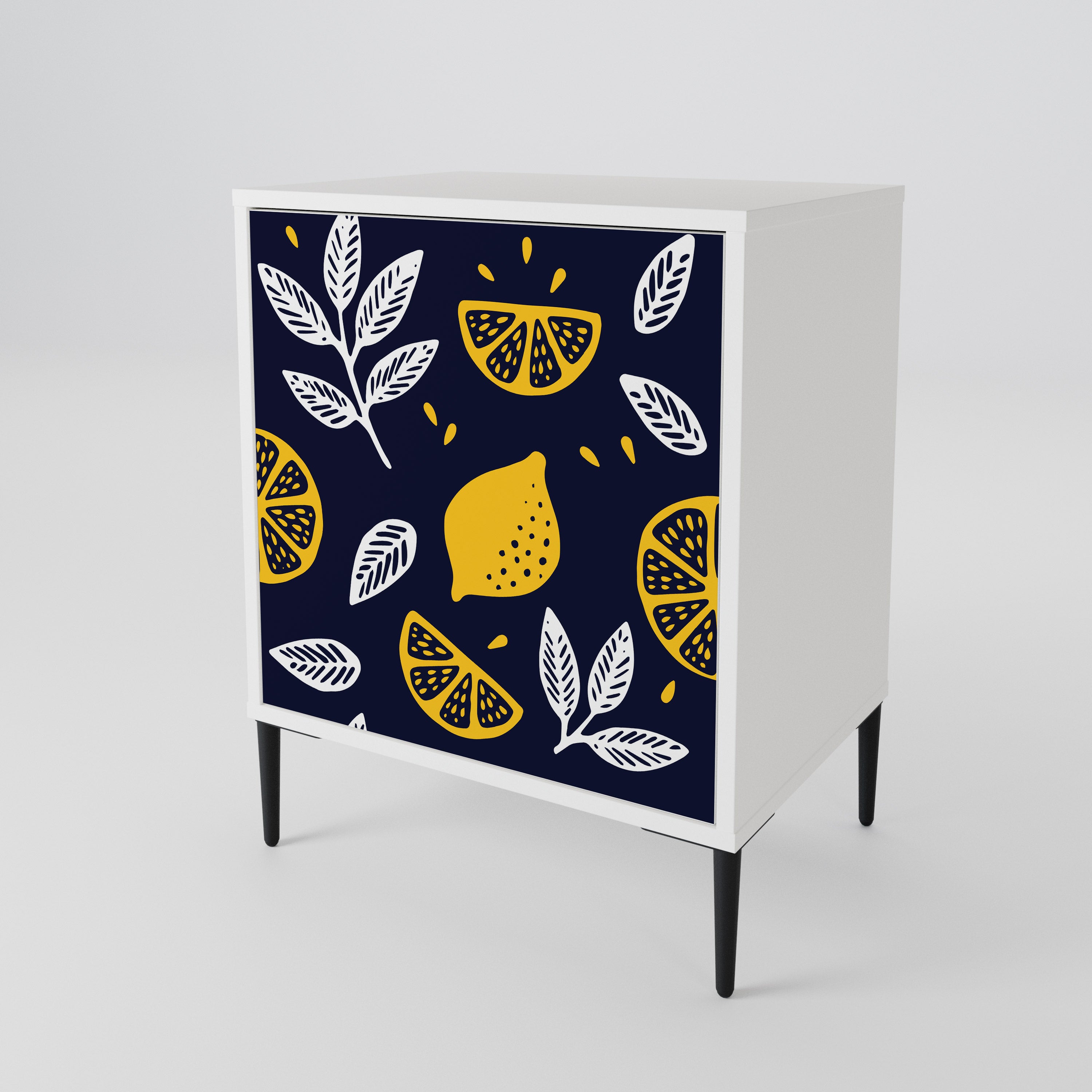 CITRUS BLACK AND WHITE Aparador de 1 Puerta