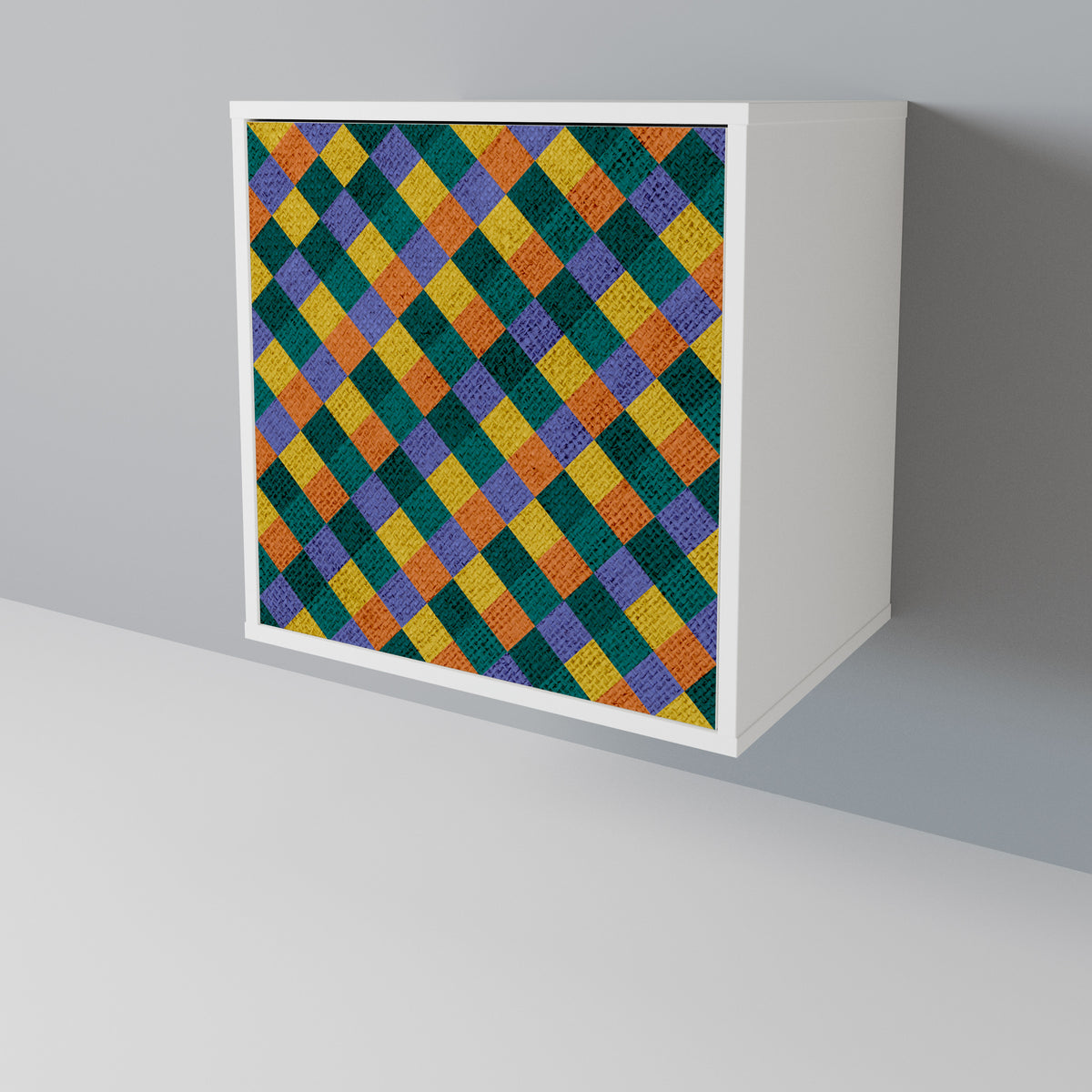 PAINTED SQUARES MIX Aparador de 1 Puerta