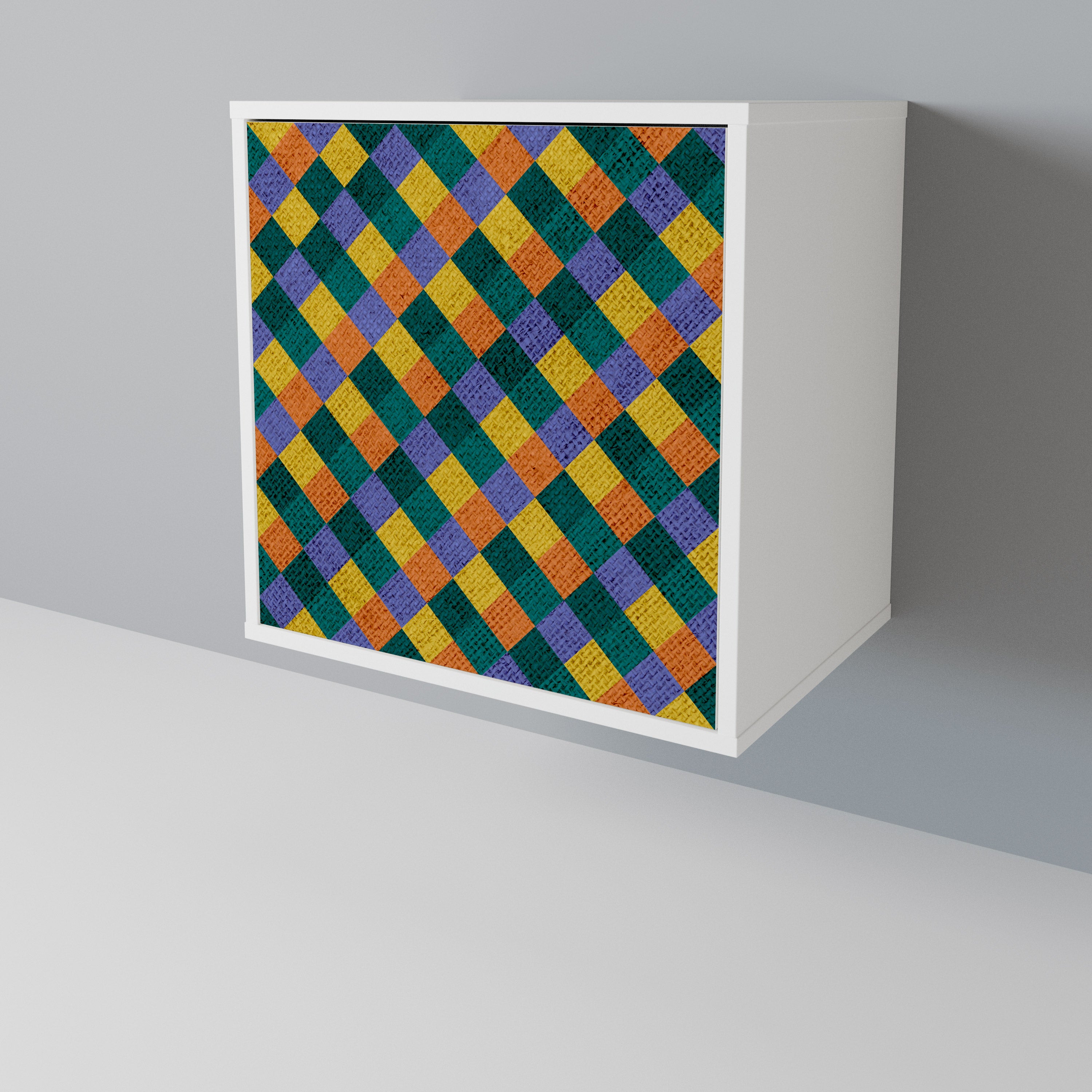 PAINTED SQUARES MIX Aparador de 1 Puerta