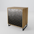 TESSELATED GRAYISH Aparador de 1 Puerta en Efecto Roble