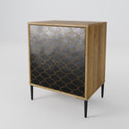 TESSELATED GRAYISH Aparador de 1 Puerta en Efecto Roble