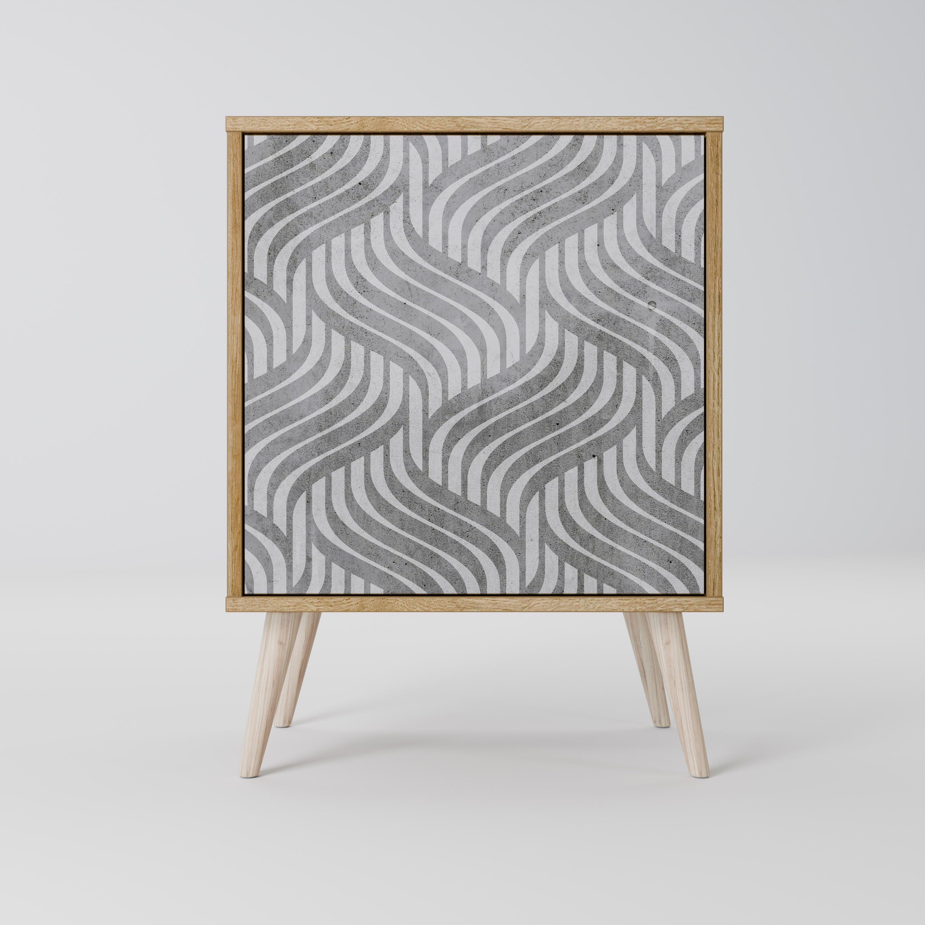 CONCRETE MOVEMENT 1-Door Sideboard in Oak Effect