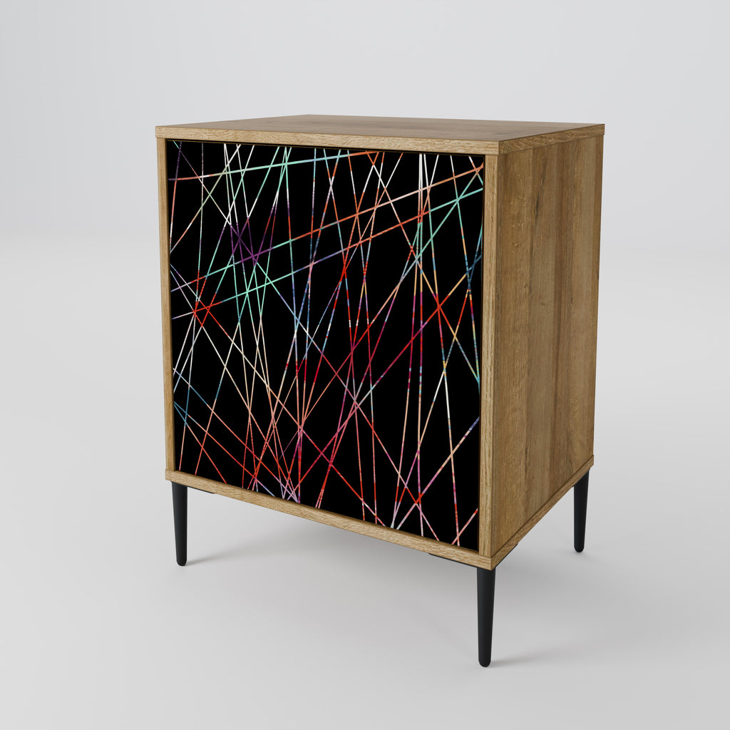 LUMINOUS SNARE 1-Door Sideboard in Oak Effect