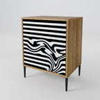 SPECTRA SHOWCASE Aparador de 1 Puerta en Efecto Roble