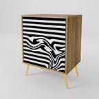 SPECTRA SHOWCASE Aparador de 1 Puerta en Efecto Roble