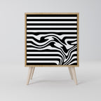 SPECTRA SHOWCASE Aparador de 1 Puerta en Efecto Roble