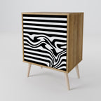 SPECTRA SHOWCASE Aparador de 1 Puerta en Efecto Roble