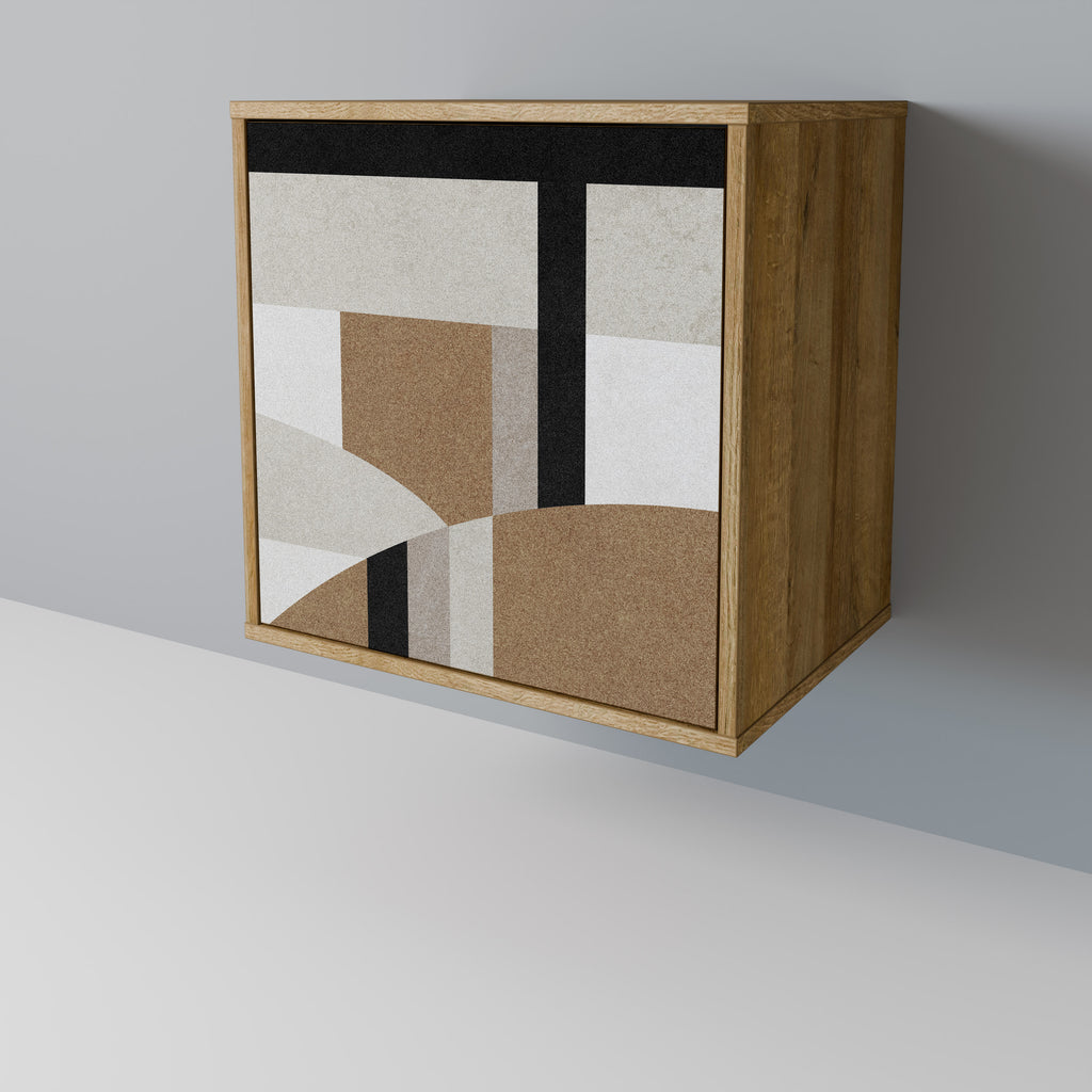 Aparador DELICATE MEMENTO de 1 puerta con acabado efecto roble