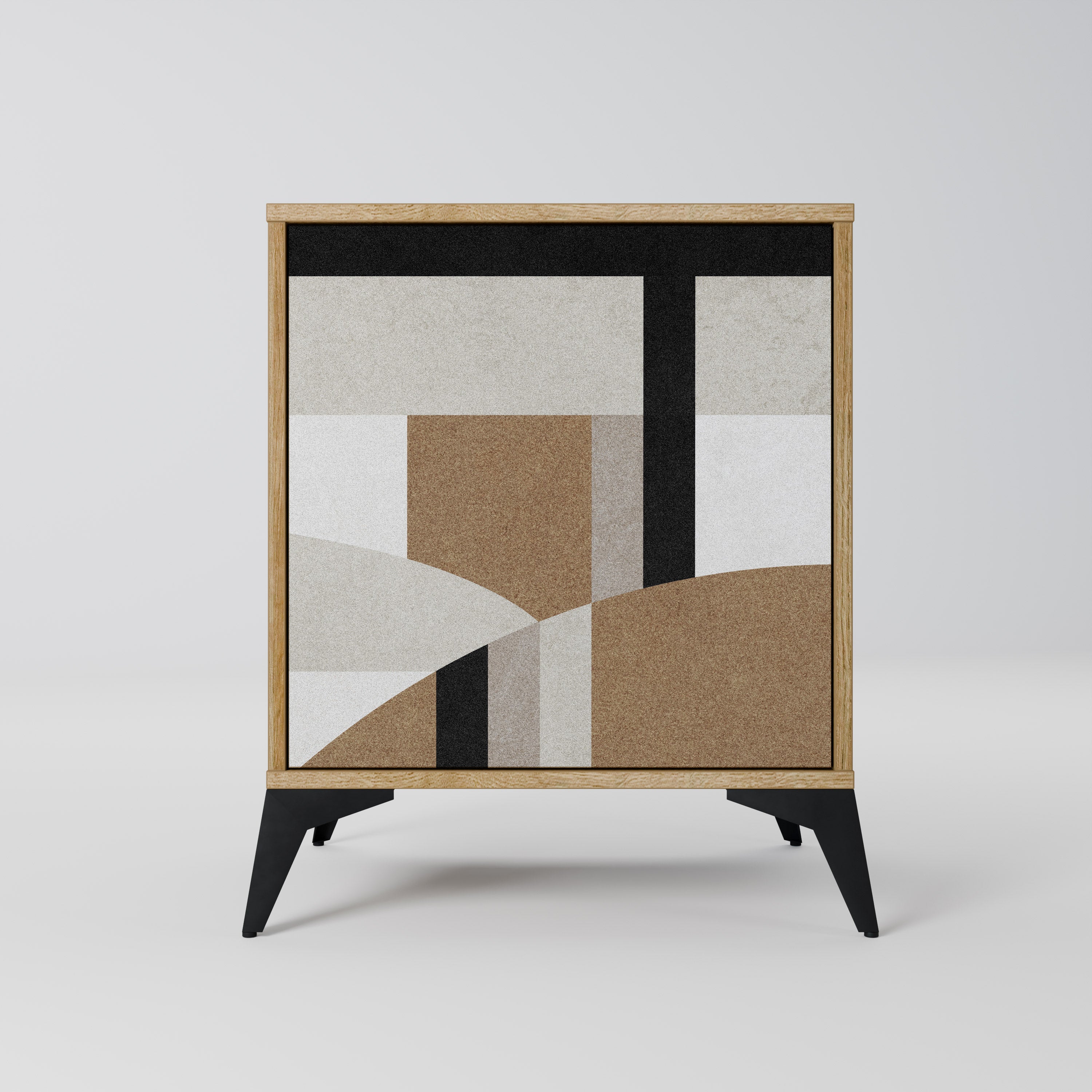 Aparador DELICATE MEMENTO de 1 puerta con acabado efecto roble