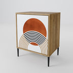 CIRCLE RHYTM 1-Door Sideboard in Oak Effect