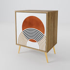 CIRCLE RHYTM 1-Door Sideboard in Oak Effect