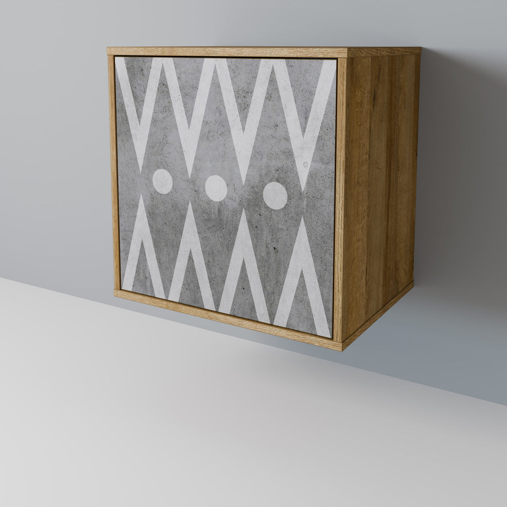 SHARP EDGES 1-Door Sideboard in Oak Effect