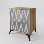 SHARP EDGES Aparador de 1 Puerta en Efecto Roble