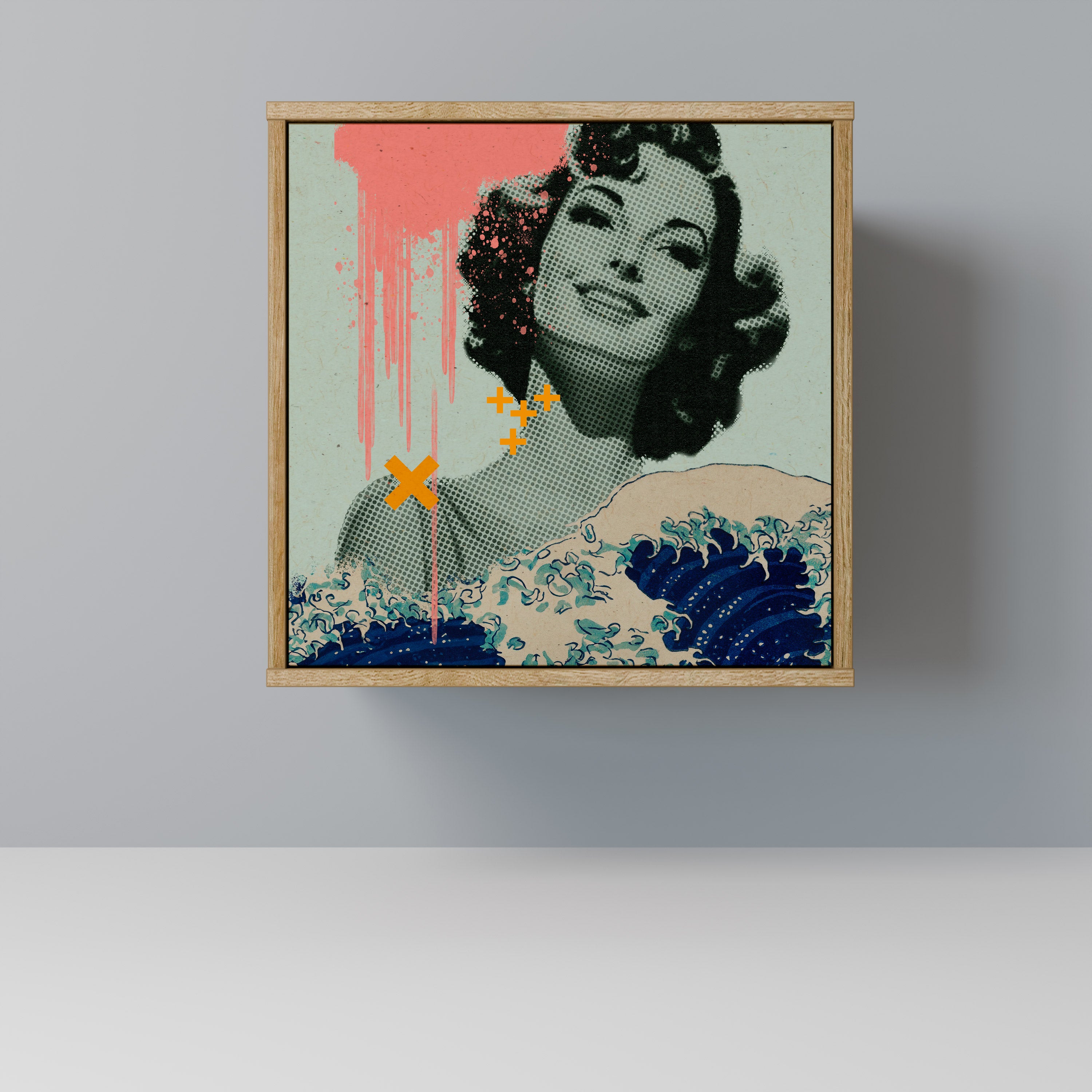 Aparador KANAGAWA BEAUTY de 1 puerta con acabado efecto roble