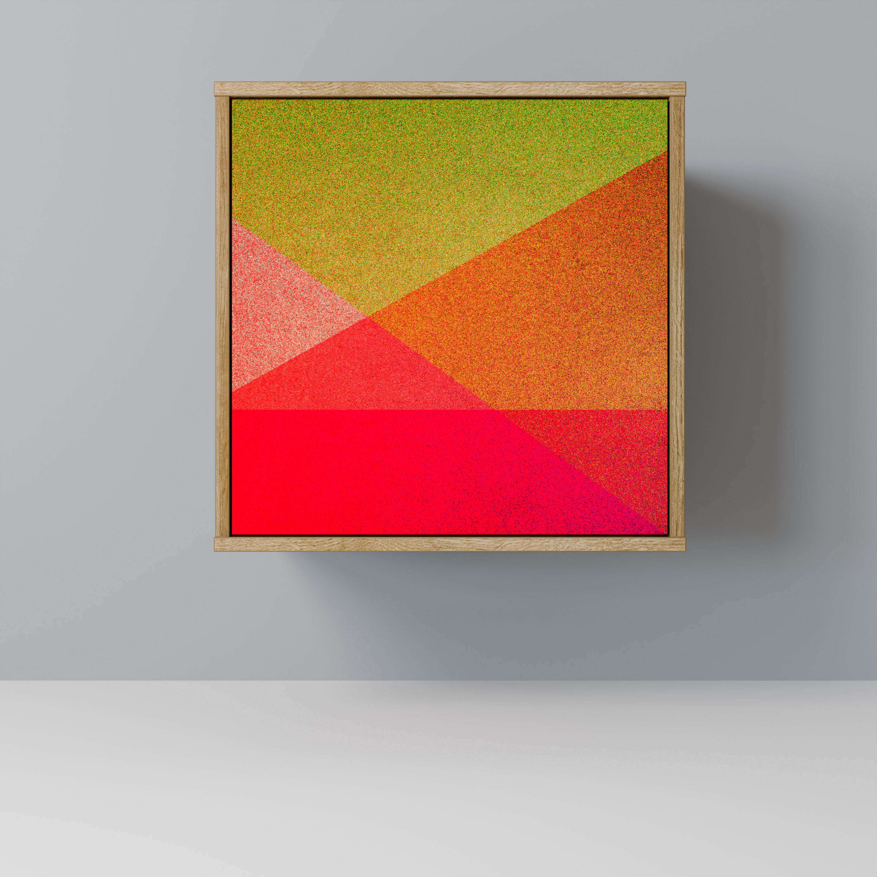 Aparador VIVID GEOMETRY de 1 puerta con acabado efecto roble