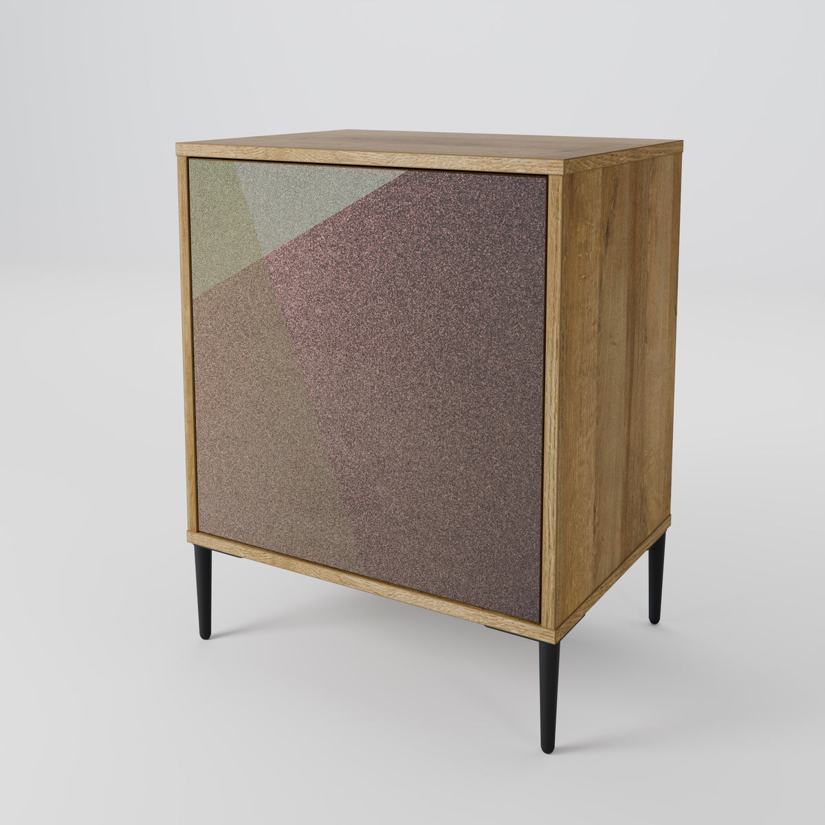 BEIGE GEOMETRY Aparador de 1 Puerta