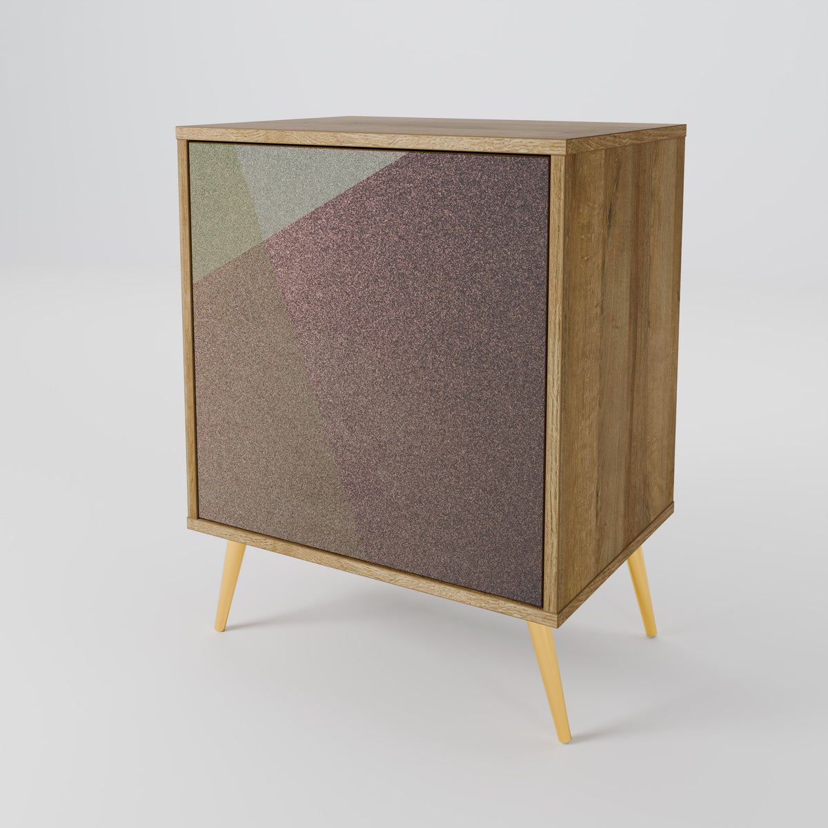 BEIGE GEOMETRY Aparador de 1 Puerta