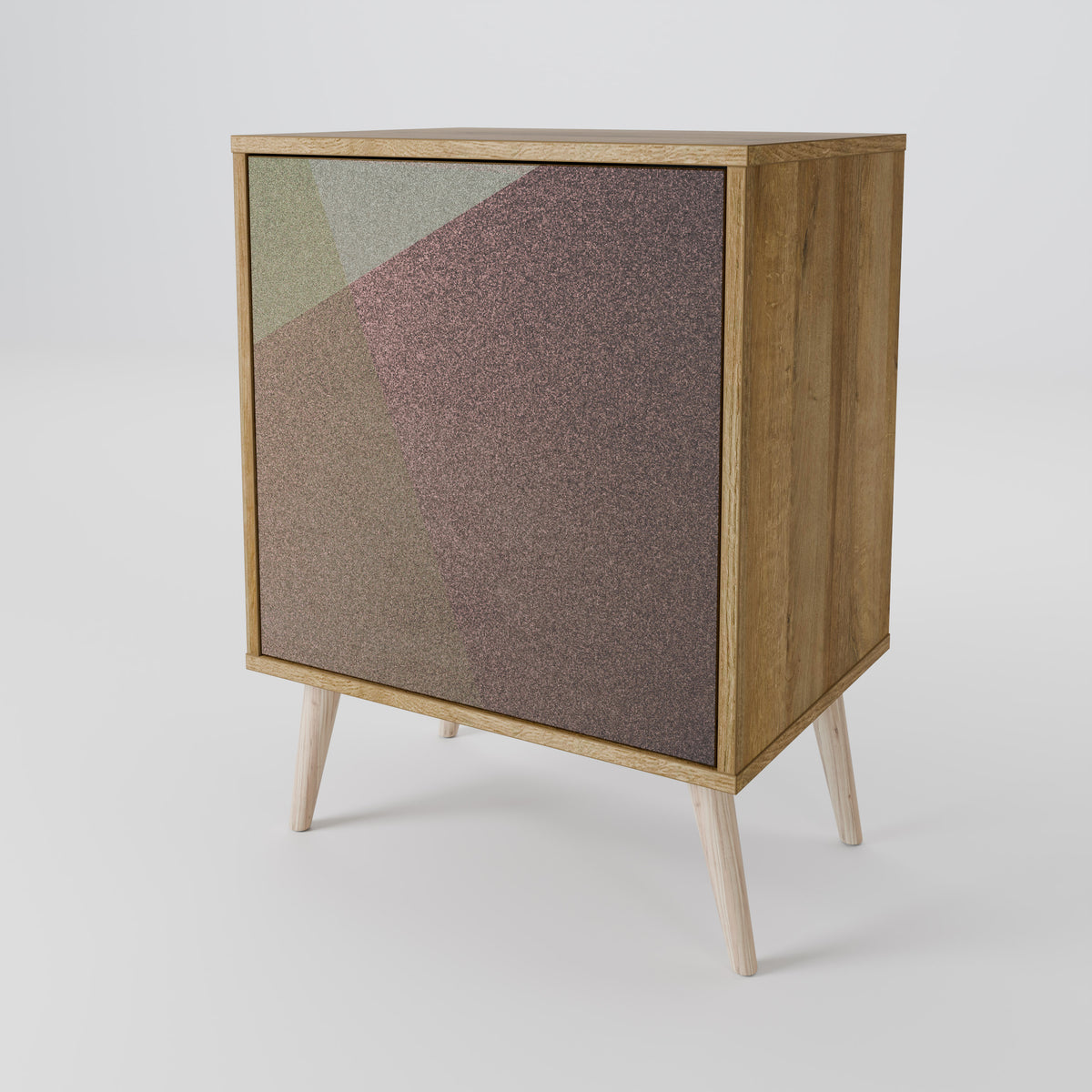 BEIGE GEOMETRY Aparador de 1 Puerta