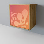 IRREGULAR PINK 1-Door Sideboard in Oak Effect