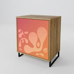 IRREGULAR PINK 1-Door Sideboard in Oak Effect