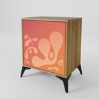 IRREGULAR PINK 1-Door Sideboard in Oak Effect