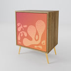 IRREGULAR PINK 1-Door Sideboard in Oak Effect